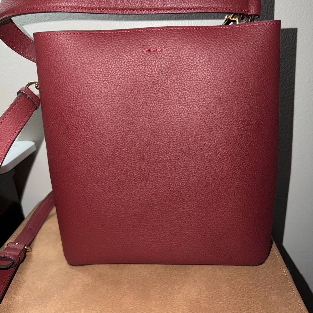 Coach Burgundy Leather Crossbody Bag - Picture 3 of 4
